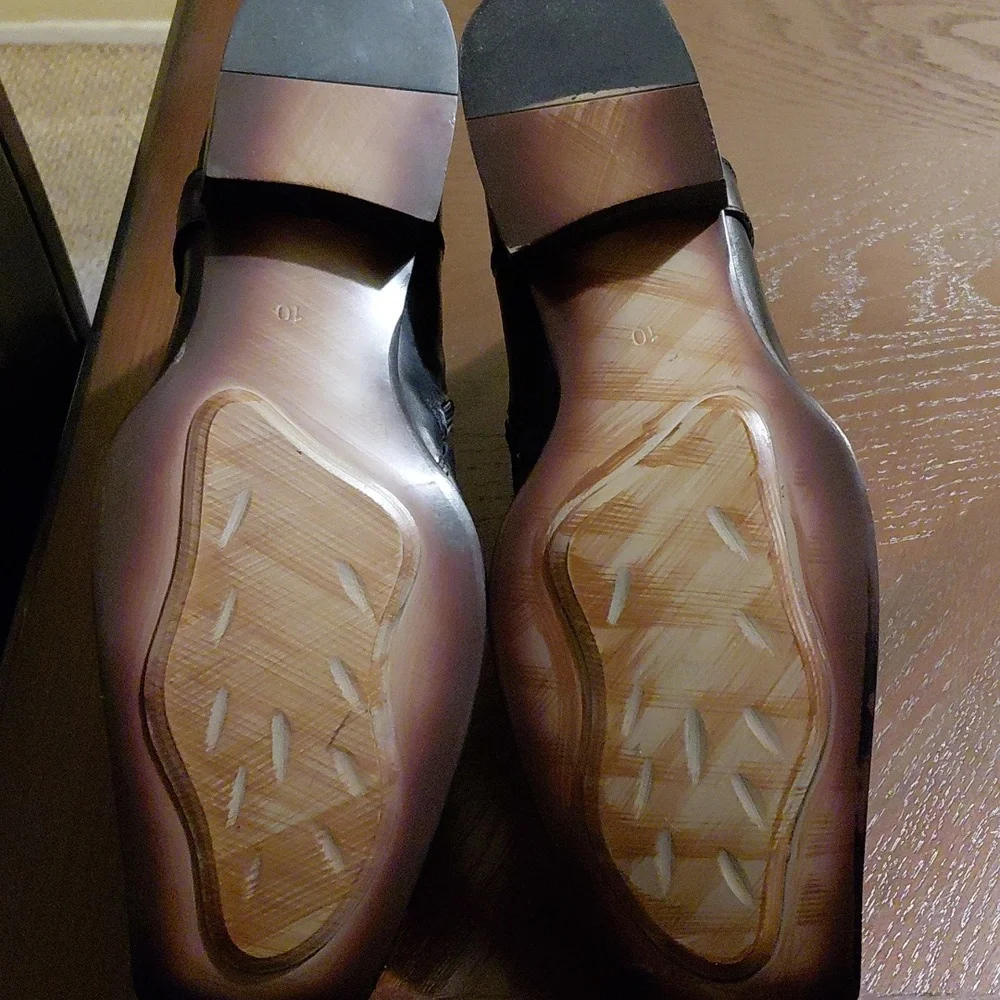 Via Spiga Men's Black Leather Boots.